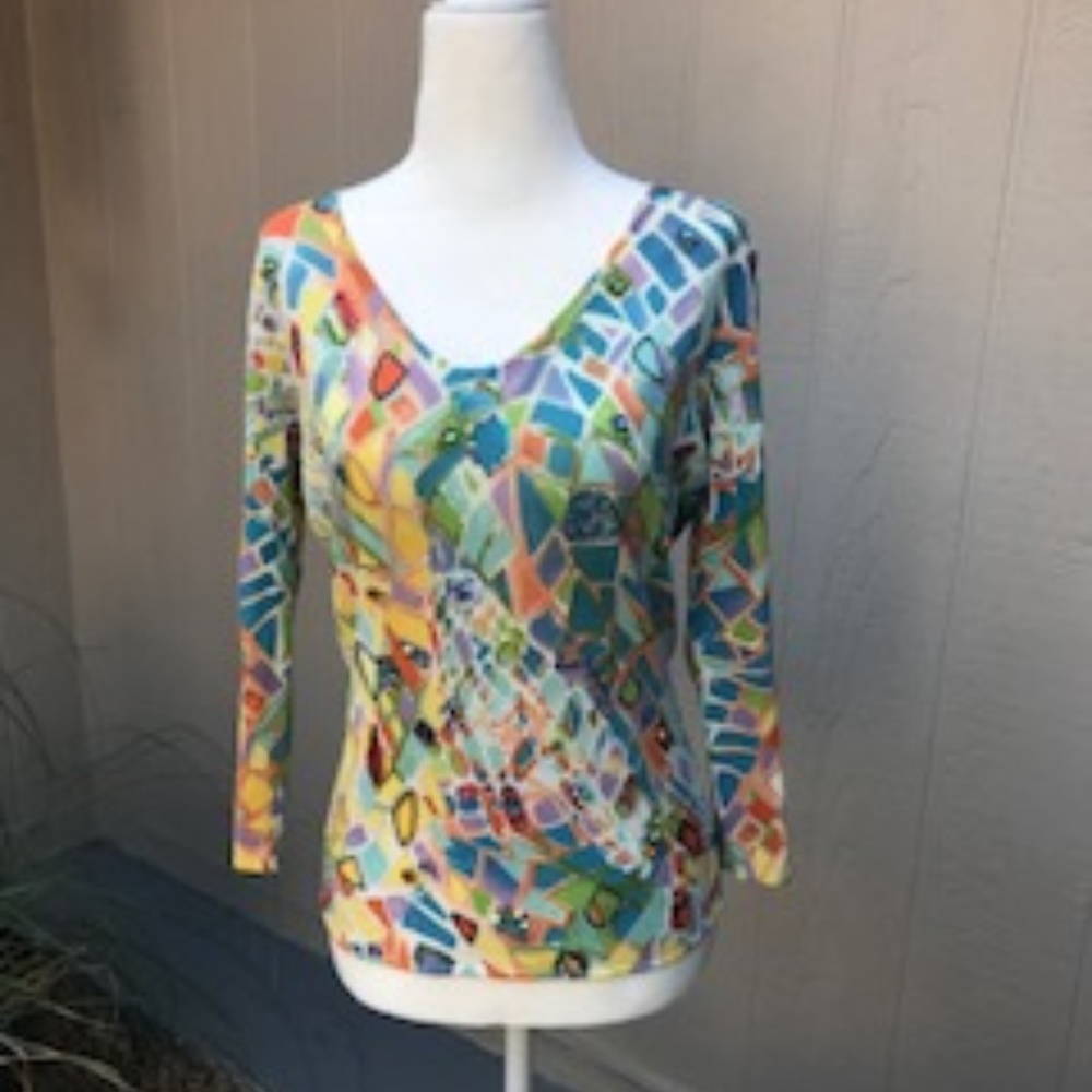 Alberto Makali Muti Colored Top With Beading